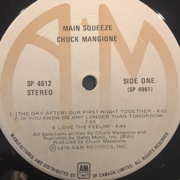 3/$30 Chuck Mangione “Main Squeeze” vintage jazz album 1976 - Picture 3 of 4